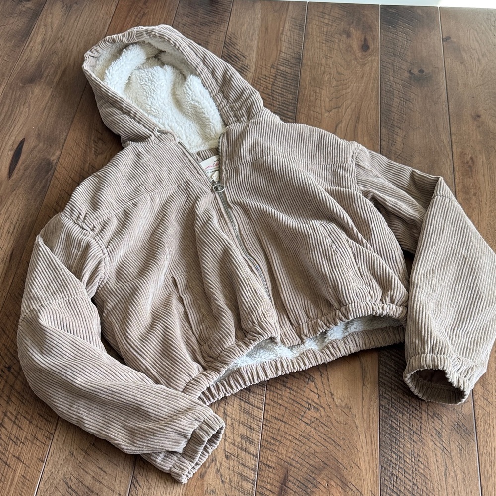 Ashley By 26 International Corduroy Puffer Jacket - Tan